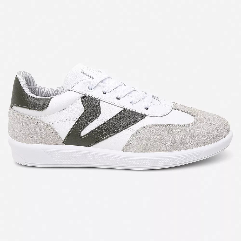 Sneakers Vittal Piel Mujer Estela Blanco y Verde
