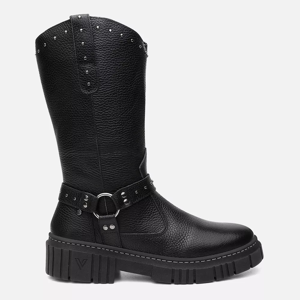 Bota de mujer Country Alice de piel legítima con hebilla